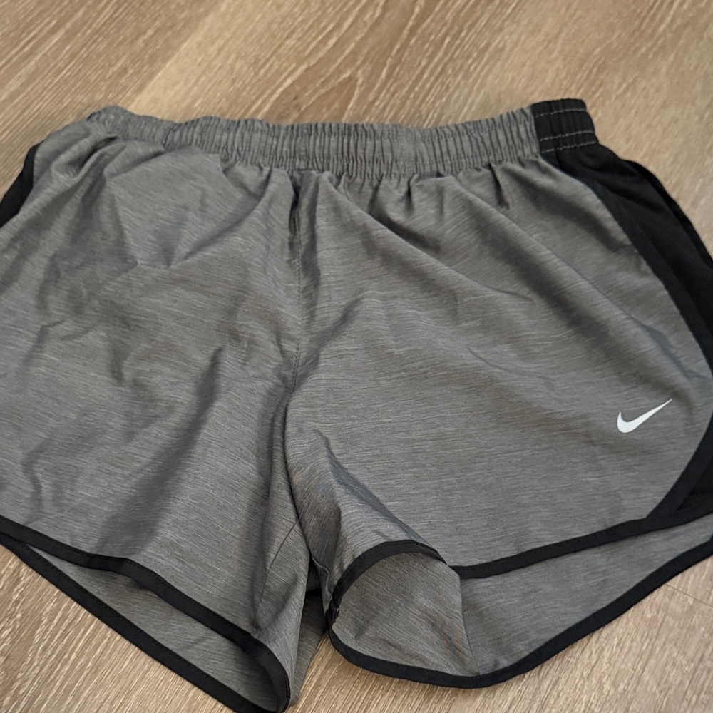 Nike Athletic Shorts in Gray with Black Trim